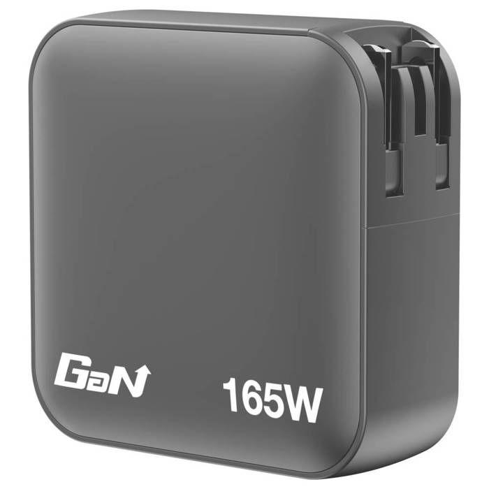 Verbatim Mini GaN Charger Adaptateur de voyage 165 W 1x USB-A, 3x USB-C® Power Delivery, USB PD 3.1, QC 3.0 noir charge