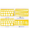 Circle Template Drafting Design Ruler with Polygon, Triangle, and Ellipse Shapes for Students