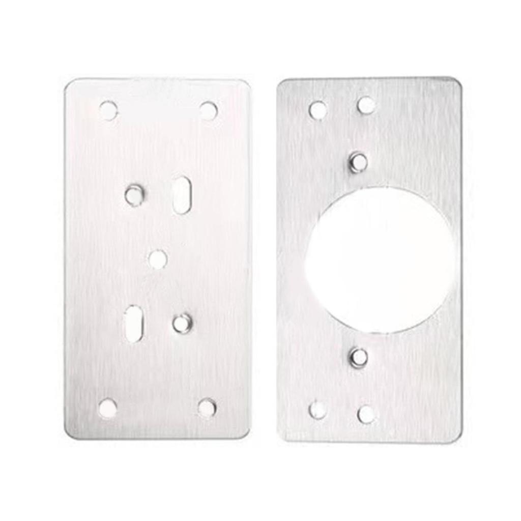 2pcs Cabinet Hinge Fixing Plate Bracket Hinge Repair Kit Plates Board Stainless Steel Hinge Boards for Drawer Furniture Shelves