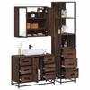 VidaXL Ensemble De Meubles De Salle De Bain 3 Pcs Chêne Marron, Armoire De Rangement, Armoire De Bain, Meuble De Toilette 3301144