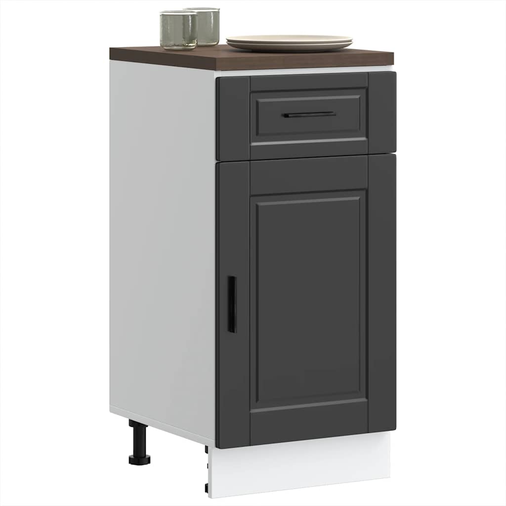 Porto Black Kitchen Base Cabinet Wood Based Material