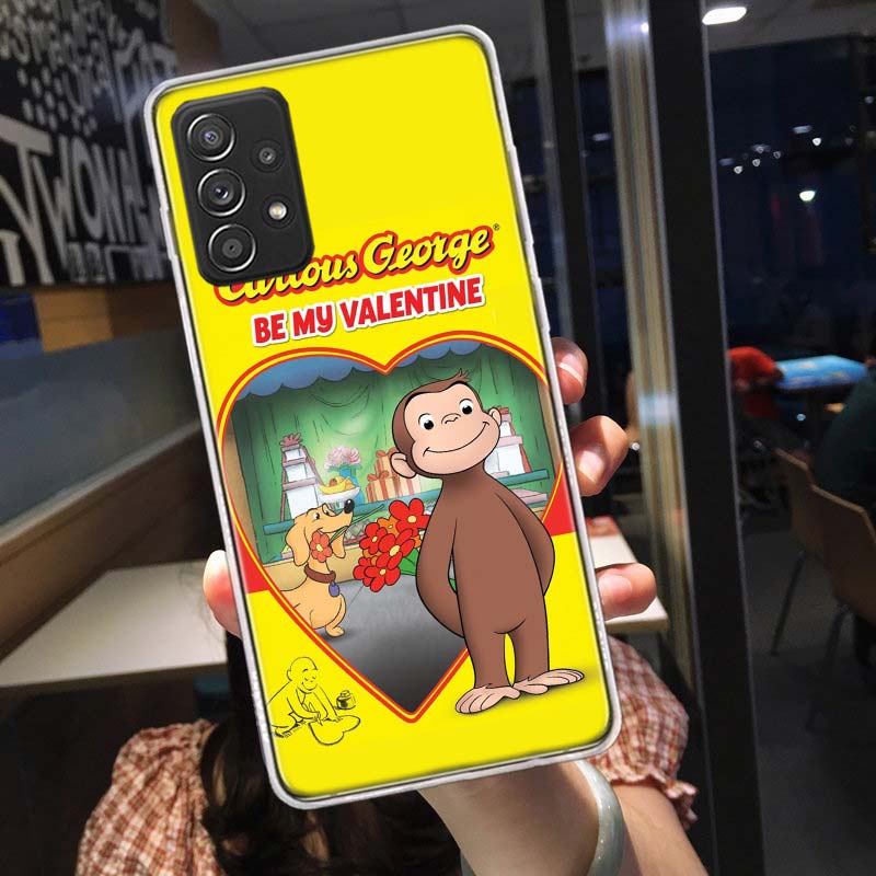 Curious G-Georgeser-m-Monkeis Phone Case for Samsung A54 A57 A37 A17 A14 A15 A12 A24 A34 A55 A35 A25 A52S A07 A05S A04S A22 A32