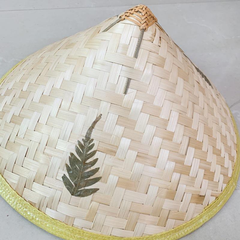 

Мужская шляпа от солнца из бамбукового плетения – Коническая шляпа для рыбалки и активного отдыха Hat Diameter 53cm (hat only, no accessories)