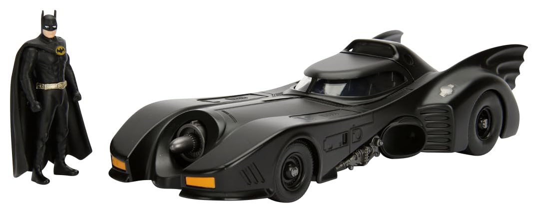 

Kyosho Jada Toys Hollywood Rides Series Scale Batmobile with Batman Figure Finished Product JADA98260 1/24 (Batman 1989)