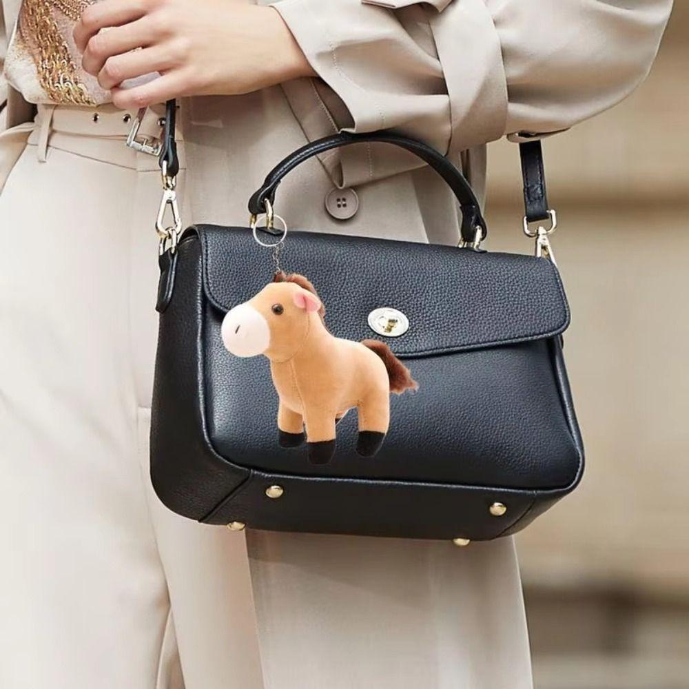 Cute Cartoon Plush Horse Keychain Hanging Decoration Little Horse Keychain  Jewelry Accessories