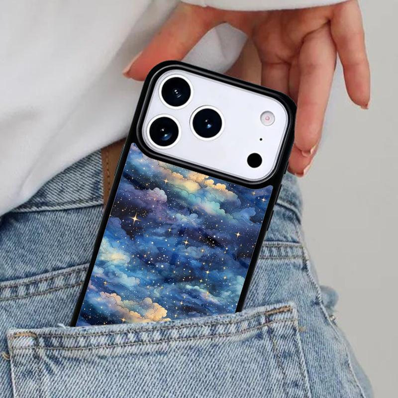 Mysterious Starry Sky Phone Case for iPhone 17ProMax 12 13 14 15 16e 17 Pro Max Plus Air Cover