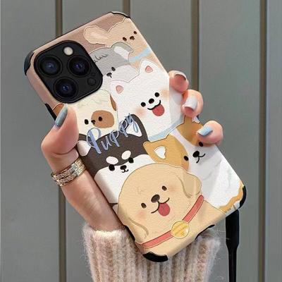 Süße Hundekatze Bär Kaninchen Handyhülle für Iphone 14 Plus 11 13 Pro Max 12 Mini Silikon Bumper Cover für Iphone Xr Xs X 7 Plus 8 6