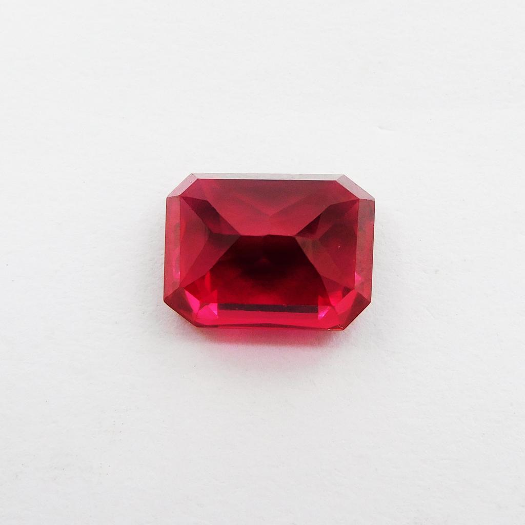 NATURAL Ruby RED Bloody 6.55 Ct Loose Gemstone Emerald Cut CERTIFIED P-1082-Sa
