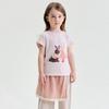 Yun'er Ma Girls' Summer Linen Blend Breathable Short Sleeve Top