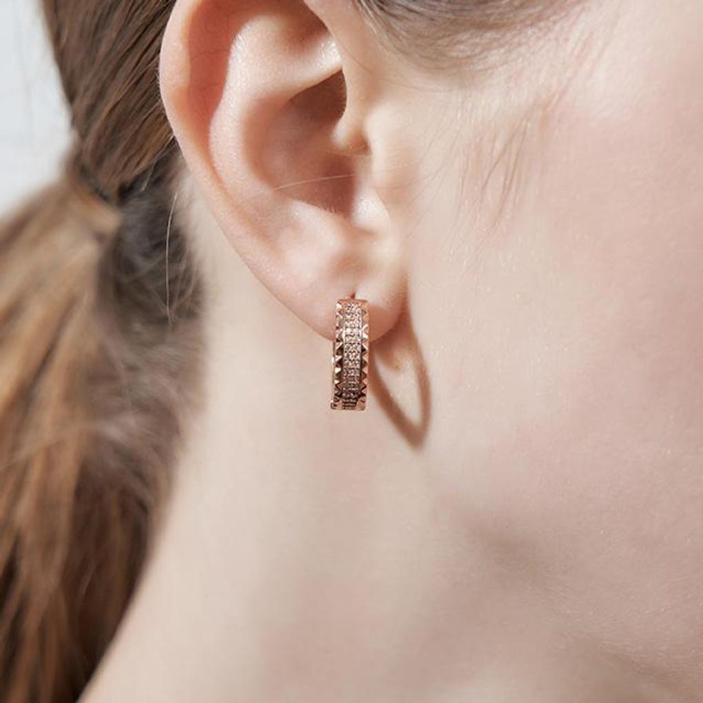 [Geiger Jewelry] 14K GF Simple Square One-Touch Earrings GIGFEE009