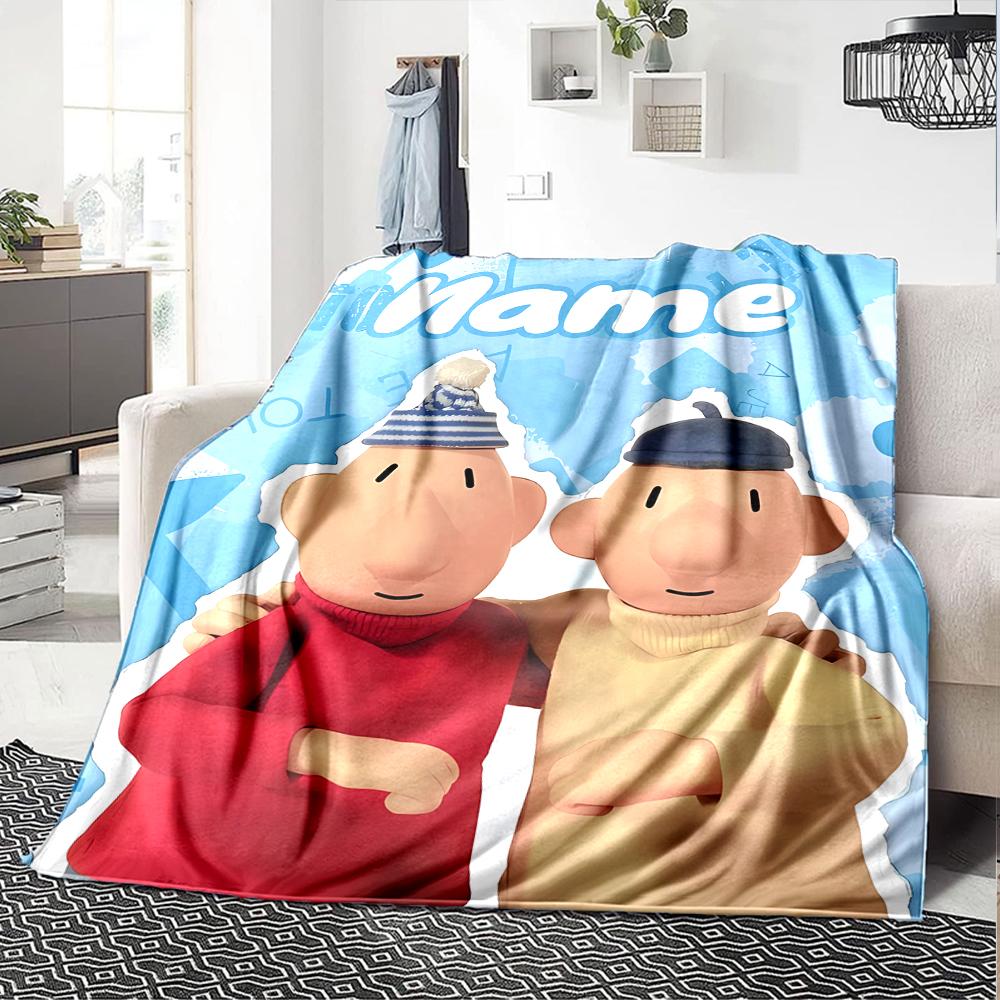 Customiz Name Personality Pat and Mat Blanket Soft &Warm Sofa Office Bed Travel Lunch Break Blanket, Gift Suitable All Seasons