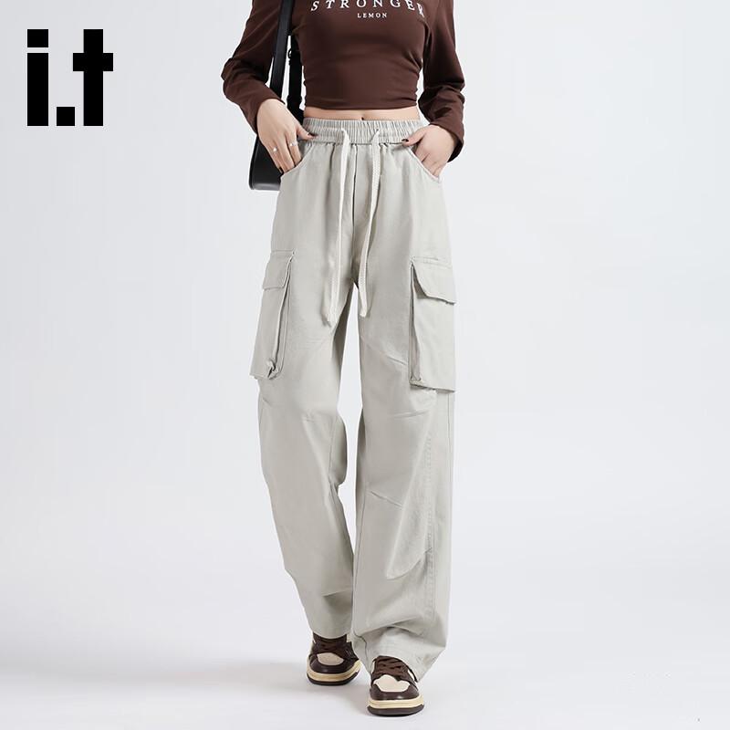 

izzue Unisex American Retro Loose Fit Cargo Pants M