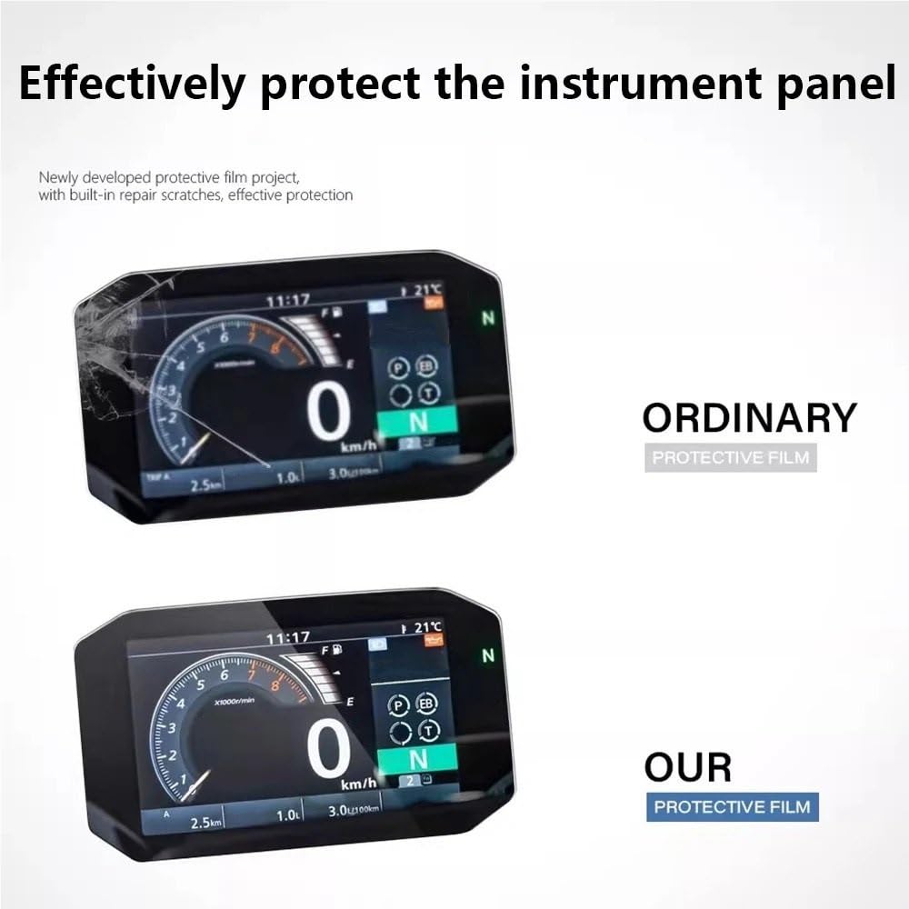 FORZA 750 2021 - Motorrad Kratzschutz für Instrumentenbrett-Display Armaturenbrett Schutzfolie Instrumentenfolie (1 SET)