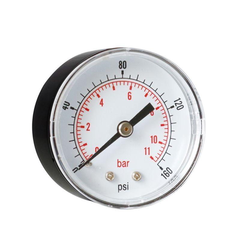 Professional Pressure Gauge 52mm Dial 1/4" BSPT Horizontal 0/15,30,60.100,160,300 PSI & Bar
