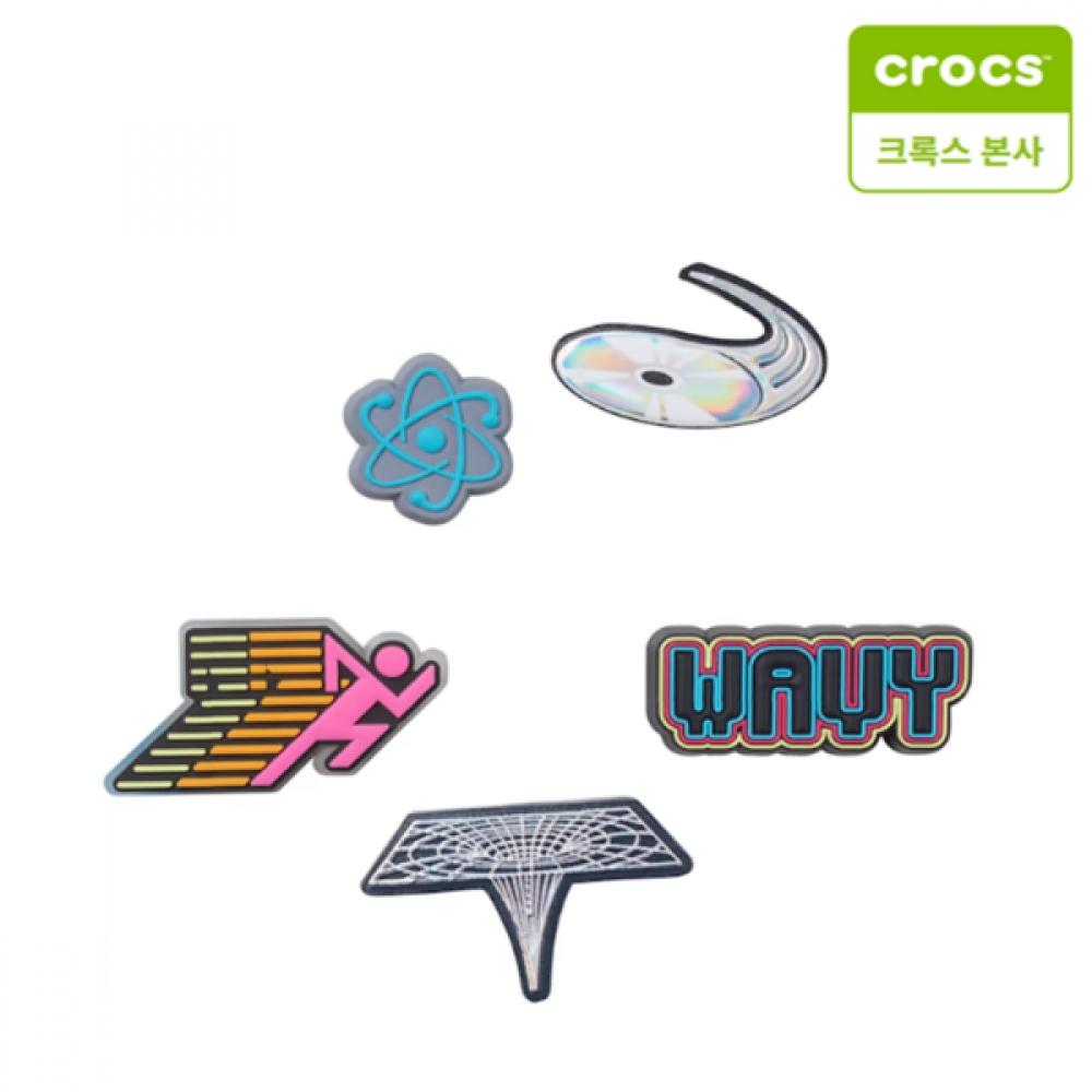 

Crocs Wave Race Backer Zibbitz 5 Pack 10009533 FREE
