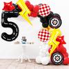 9 Pcs/set Lightning Racing Car Balloons Birthday Decoration Boy's Birthday Stripe Number Racing Party Decoration Inflatable Toys