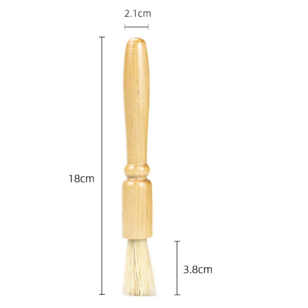Handle Soft Bristles Natural Espresso Cleaner Cleaning Tool Pastry Brush Coffee Grinder Brush
