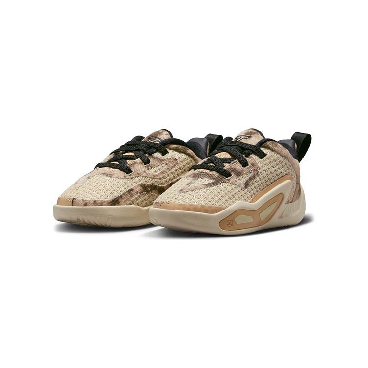 Air Jordan Tatum 1 TD Tunnel Walk Baby Sneakers Tan Black Sail DX5358-200
