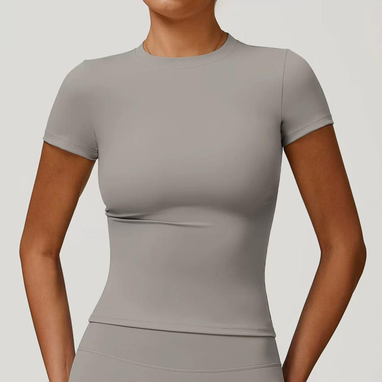 

Жіночий швидковисихаючий топ з коротким рукавом для йоги та бігу Large