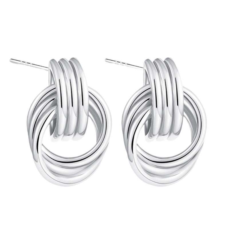 Boucles d'oreilles Clous Élégantes Bijoux de Fête Texture Acier Inoxydable Parfaites pour Rehausser l'Élégance pour le Bureau ou une Soirée