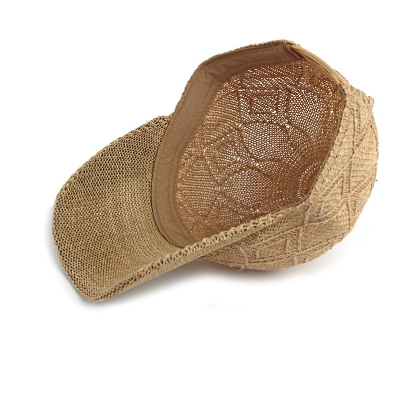 Damen Sommer Strick-Netz-Baseballkappe Atmungsaktiver Outdoor-Sonnenhut Stil Strandhut