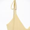 New European and American style slim and thin V-neck suspender sexy backless laminated decorative Midi dress