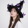 Witch Hat with 12 Butterflies Decor Twist Brim Halloween Parties Cosplay Dress
