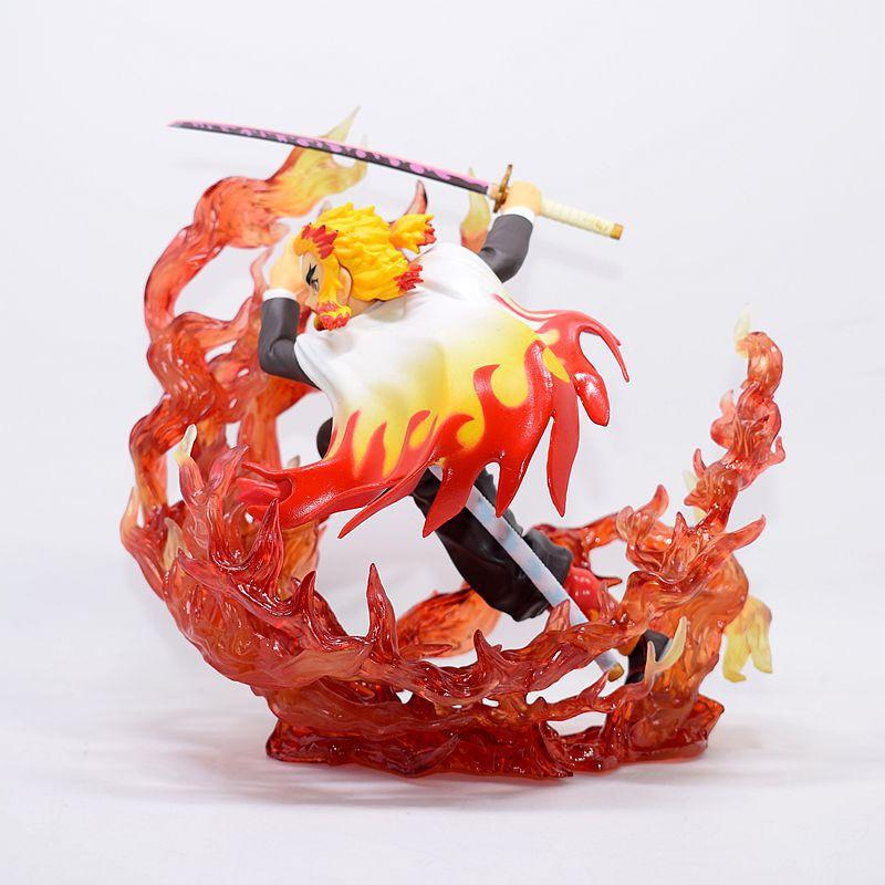 Rengoku Kyoujurou Figurki 18cm Demon Slayer Figurka Anime Gk Kolumna Płomienia Zapalenia Model Kyoujurou Figurki Akcji Lalki Zabawki