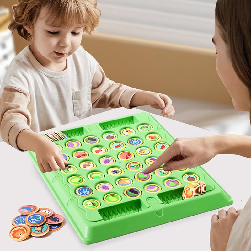 1 Satz Logisches Denken Kognitives Tierlernen Gedächtnis Zuordnen Schach Kinderspielzeug Tier Wende Schach Klassisches Strategie Brettspiel