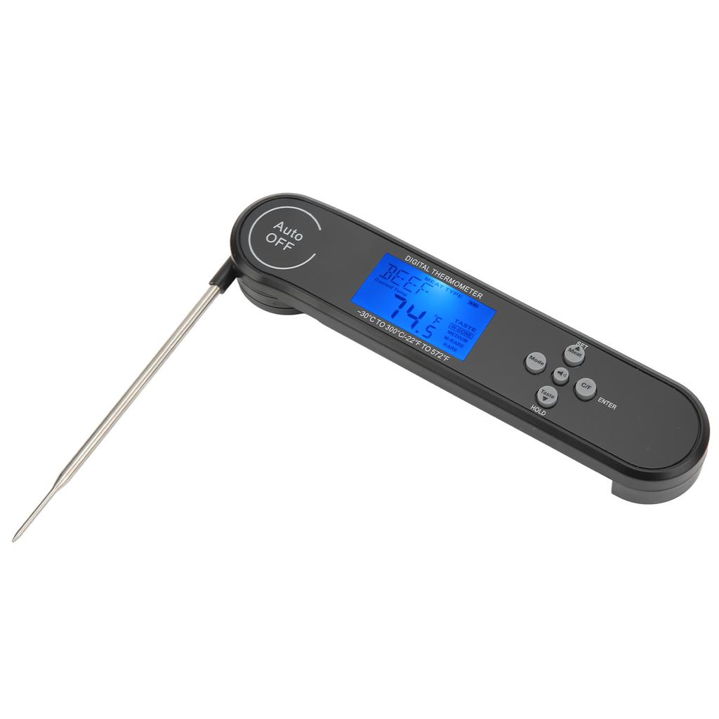 Digital Multifunction Food Thermometer Folding 180 degrees  Rotation Probe 22 Fahrenheit 572 Fahrenheit  30 celsius 300 celsius  for Barbecue Meat