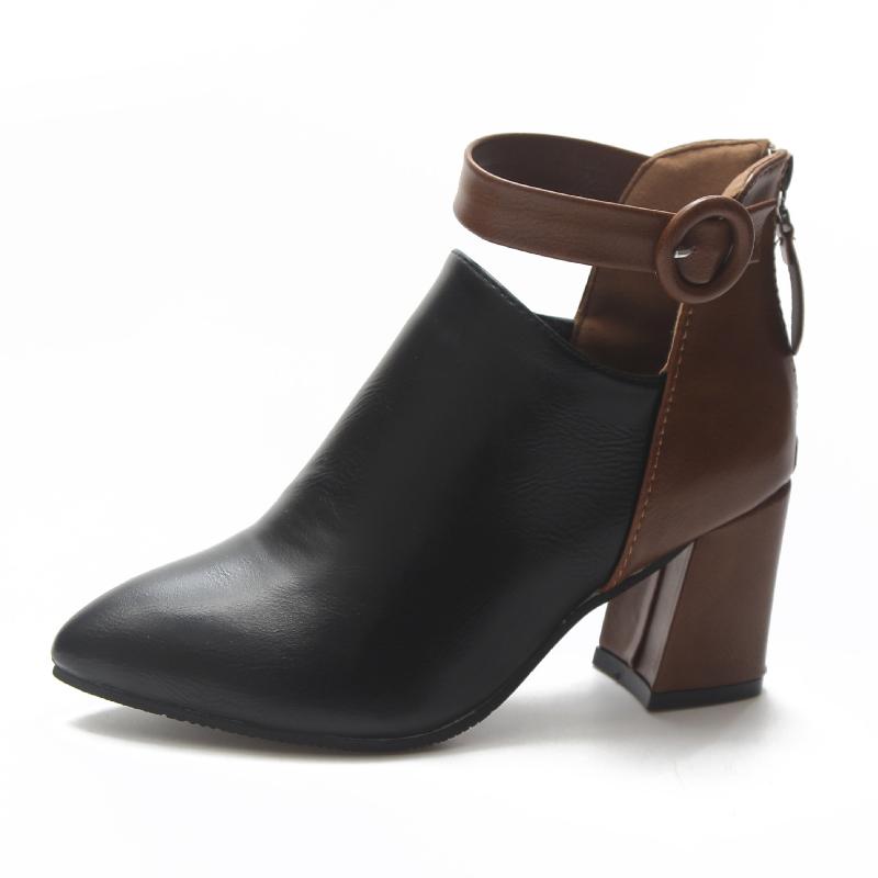 New Arrival Size 35-44 Women Boots for Autumn Large Size High Heels Ankle Boots Women Pumps Shoes Pointed Toe Booties WSH4190