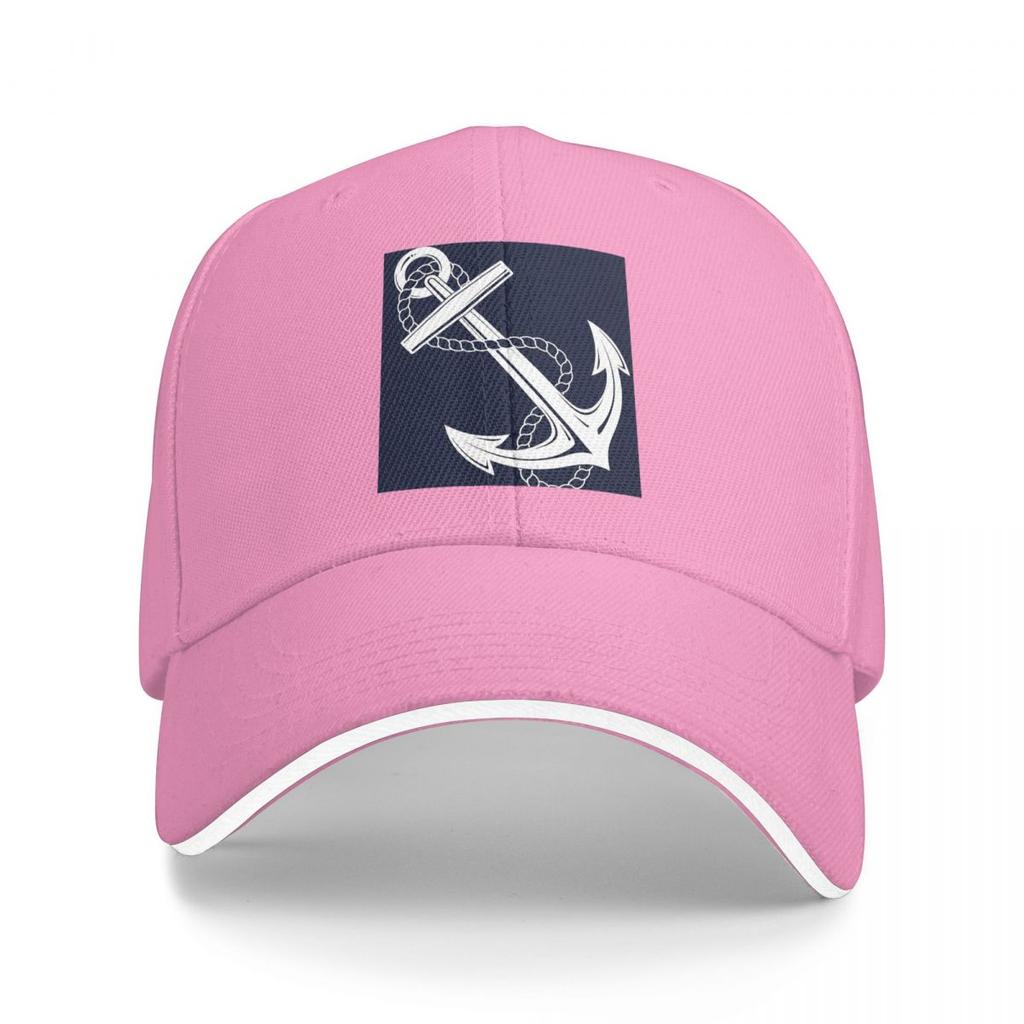 Unisex Baseball Hats Anchor Nautical White And Navy Outdoor Streetwear Summer Sports Baseball Caps Hip Hop Cap Casquette Hats