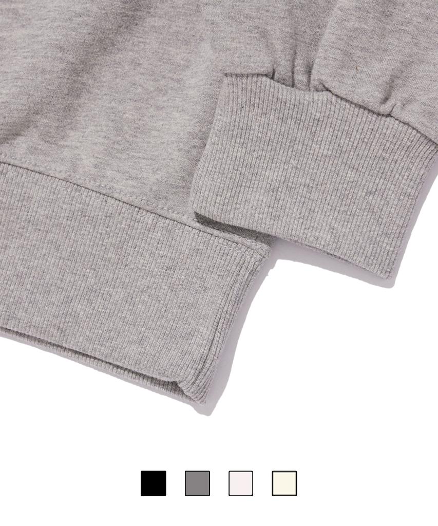CREAM SODA LAB Crsdel New York Joyful Sweatshirt Gray Pink (Fleece-Lined Or Non-Fleece-Lined)