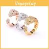 Fashionable Leopard Bracelet And Ring Set For Men And Women Stylish European And American Style Eco-friendly Copper Material