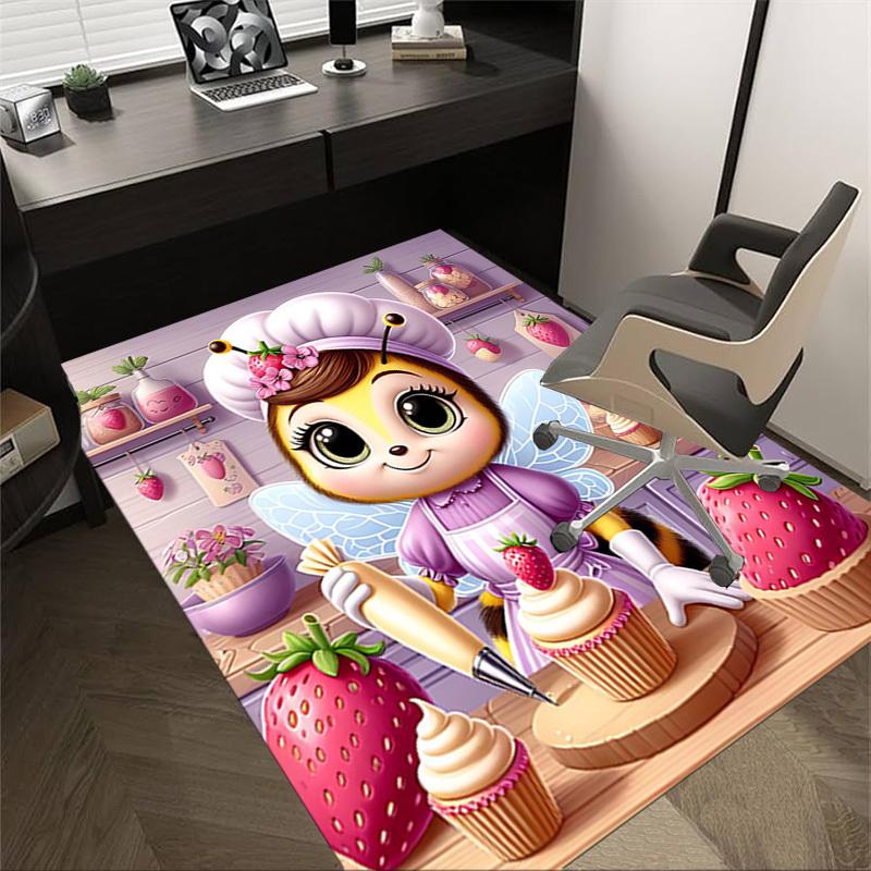 

1PC Bee Chef Extra Large Non-Slip Floor carpet, Office, family, bedroom, Studio - Large Area Rug Indoor Rugs, Vibrant Colors-A239 60cm by 90cm