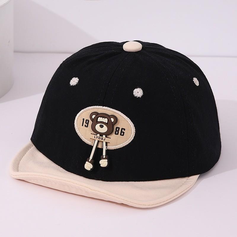 Cute Bear Kids Baseball Cap With Sunshade For Spring Autumn Playtime