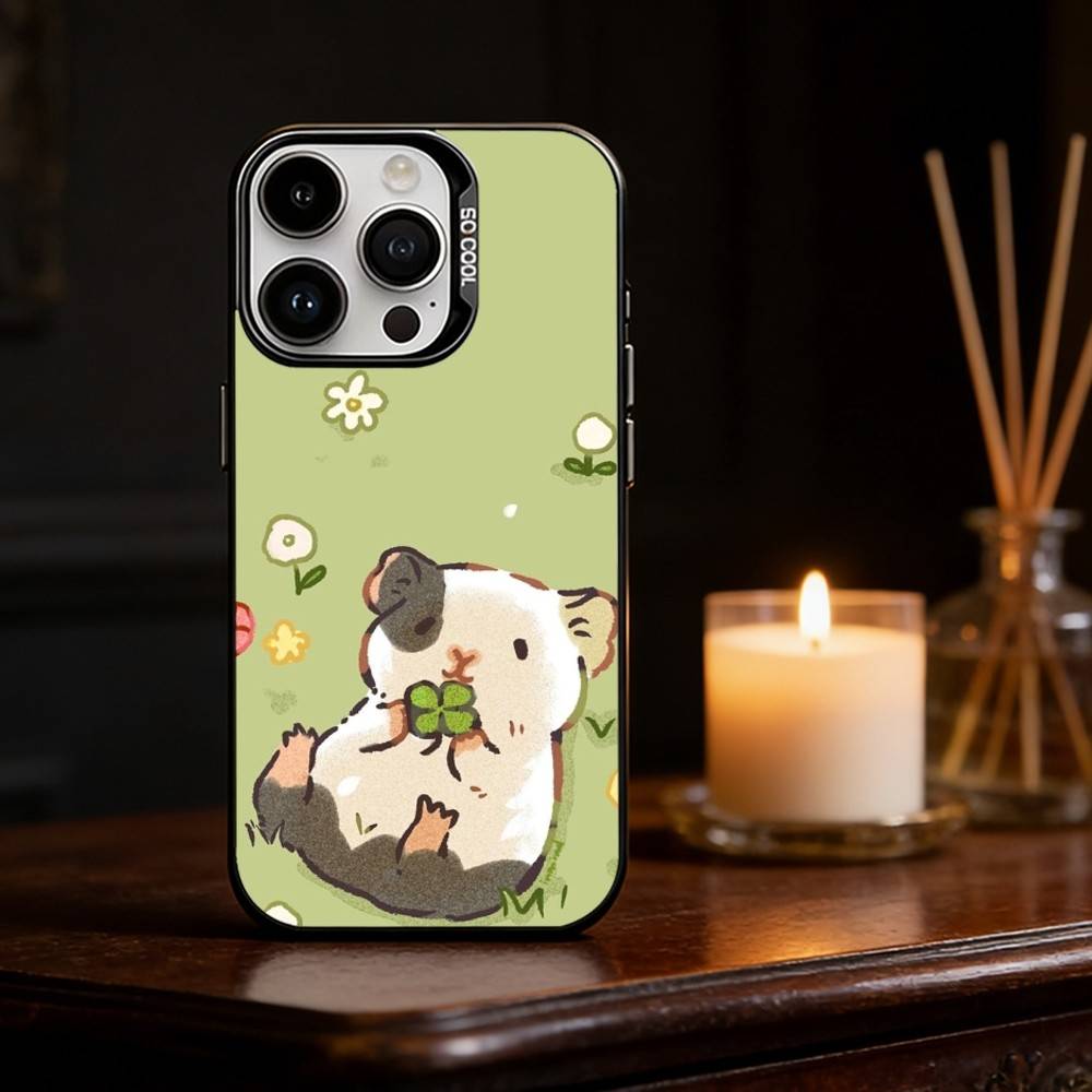 H-Healing Guinea Pig Phone Case Color Silver Shell For IPhone 17 16 15 14 13 12 11 Pro Max Plus