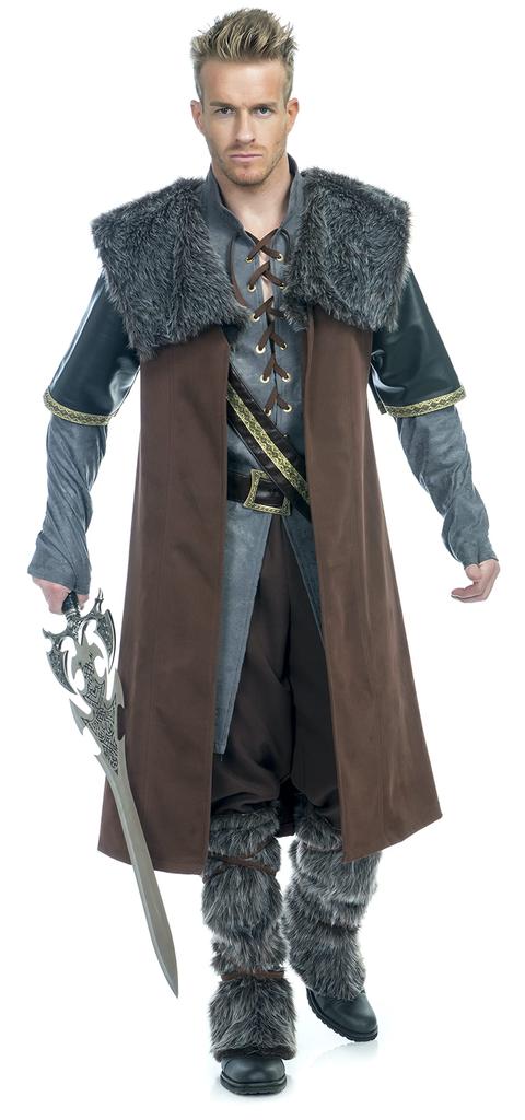 Charades Medieval Warrior Medium Men's Costume, Gold,