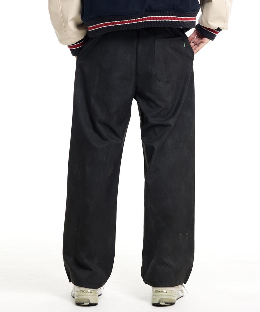 CREAM SODA LAB Natural Wash Wide String Pants Black