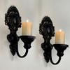 2pcs American Wall-mounted Candle Holder Wrought Iron Candle Holder Rural Pastoral  Home Wall Decoration Wedding Decoration