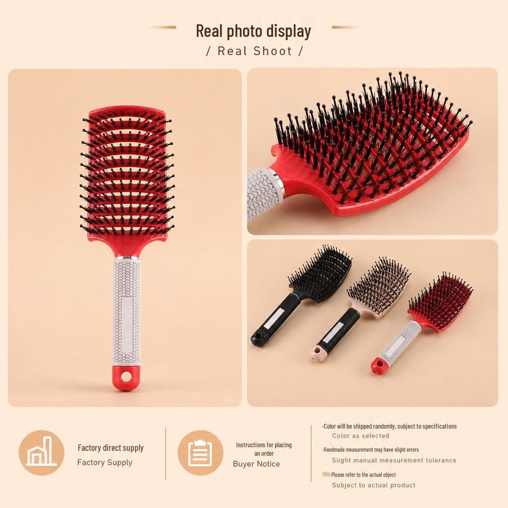 Fluffy Crown Hair Styling Curved Comb for Women's Long Hair