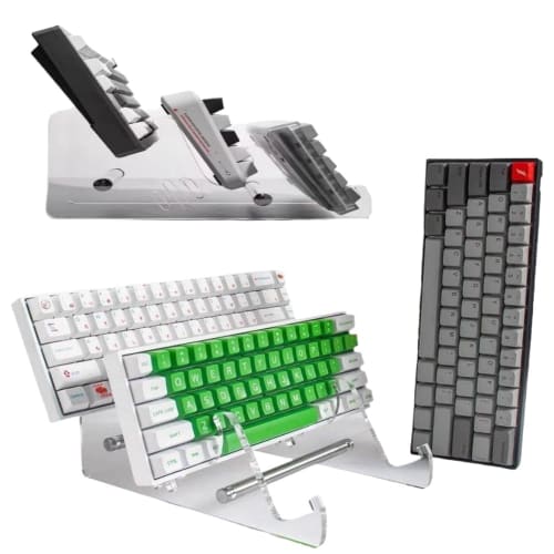 Keyboard Stand, Office Keyboard Holder | Keyboard Tilt Stand, Acrylic 3-Tier Keyboard Storage Holder for Tablets and Photo Frames, Clear Acrylic Keybo