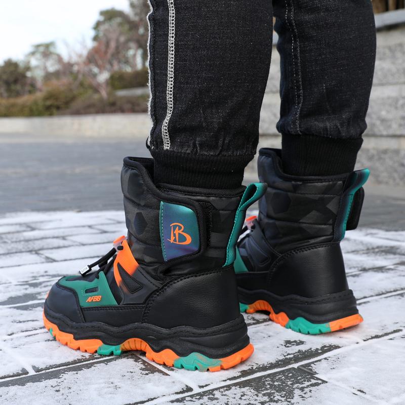 Детская зимняя противоскользящая износостойкая и мягкая теплая спортивная обувь с высоким — фото 13