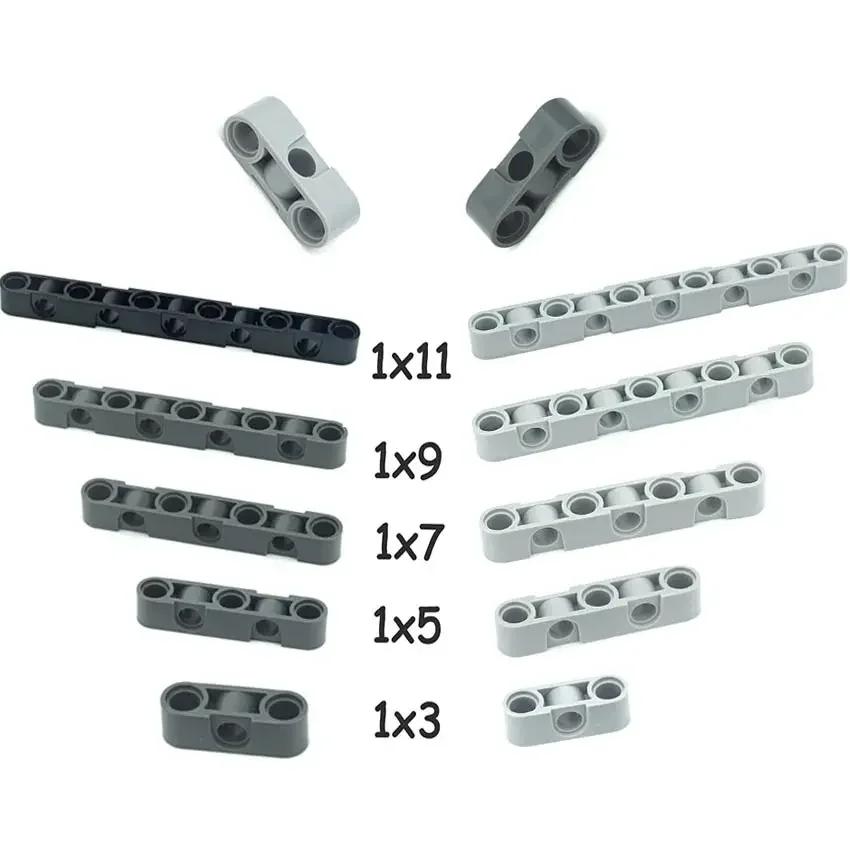 Technical MOC Thick Beam Studless Liftarm with Holes 1x3 1x5 1x7 1x9 1x11 Building Blocks DIY Toys