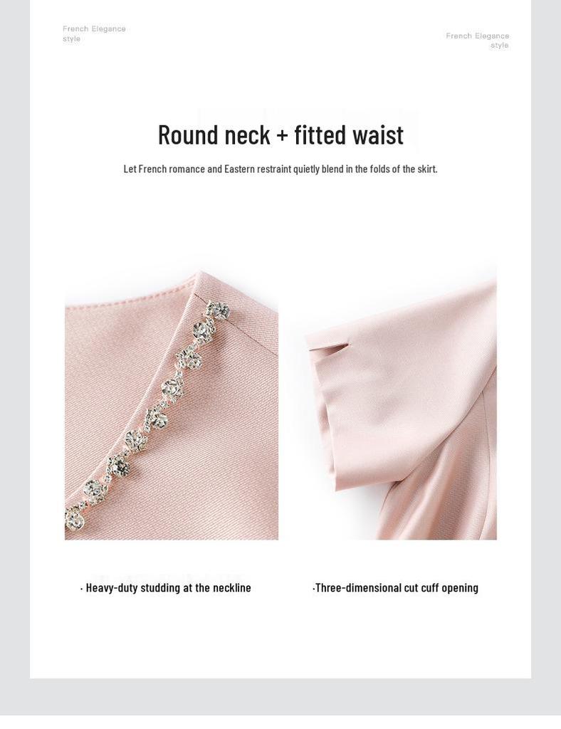 French Lady High-End Slimming Dress - Elegant Socialite Style