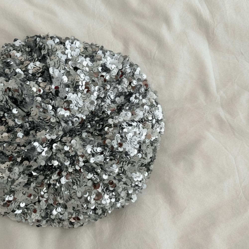 Thin Sparkling Sequin Beret Octagonal Shape Fashion Beret Fashionable Newsboy Cap  Dance Stage