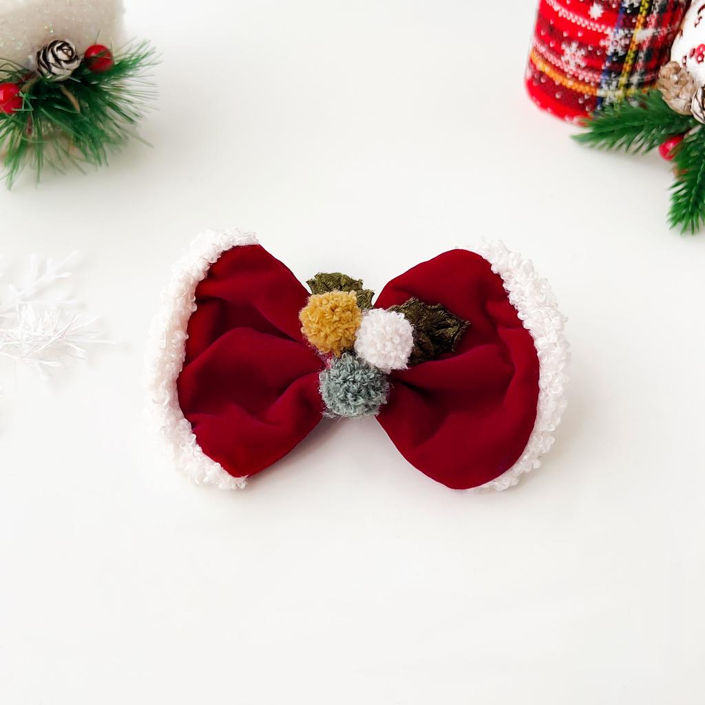 Mini Cute Sparkling Santa Claus Hat Christmas Hair Clips Xmas Party Gift for Adults and Kids New Year Headwear Hair Accessories