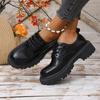 2025 Women Spring New Black Platform Flats Shoes Women Loafers Slip on Boat Shoes Designer Casual Leather Oxfords