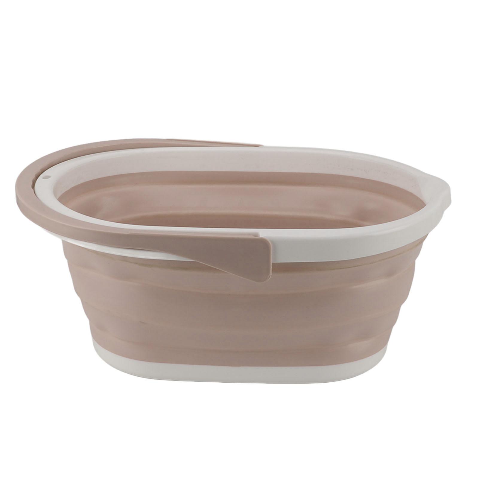 Seau à Vadrouille Pliable Robuste PP Grande Capacité Poignée Portative Multifonction Seau de Lavage de Voiture pour Maison Salle de Bain Patio