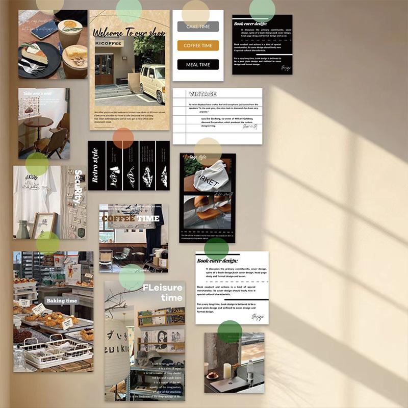 6/915/20pz Carte Ins Biglietto Messaggio Cartolina Decorazione Muro Camera da Letto Adesivi Murali Decorativi Decorazione Stanza Oggetti di Scena per Fotografia